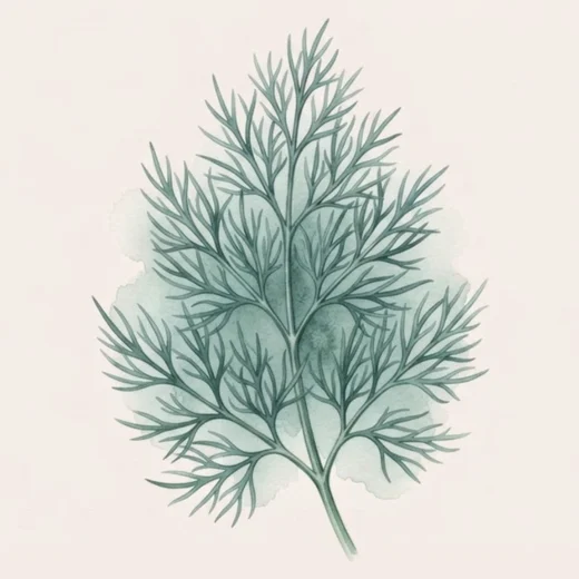 Aneth peint à l'aquarelle