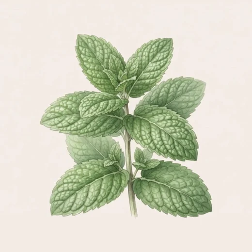 Menthe peint à l'aquarelle