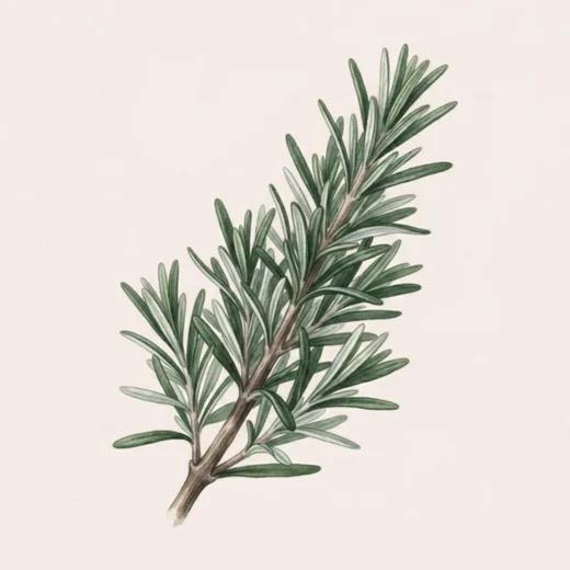 Romarin peint à l'aquarelle