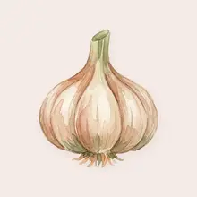 Ail à l'aquarelle