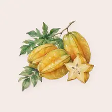 Carambole à l'aquarelle