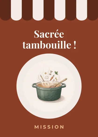 Dos des cartes Sacrée tambouille !
