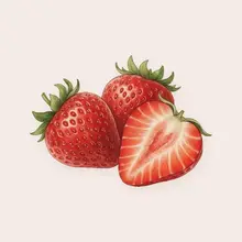 Fraise à l'aquarelle