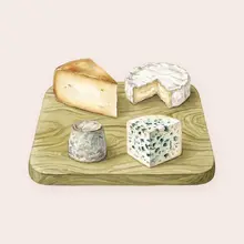 Fromage à l'aquarelle