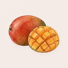 Mangue à l'aquarelle