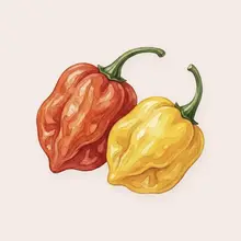 Piment à l'aquarelle