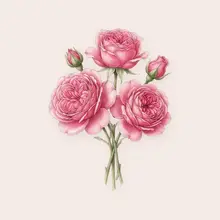 Rose à l'aquarelle